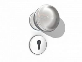 Doorknob and lock 3d model preview