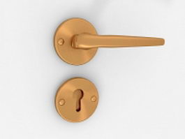Door lever handle lock 3d preview
