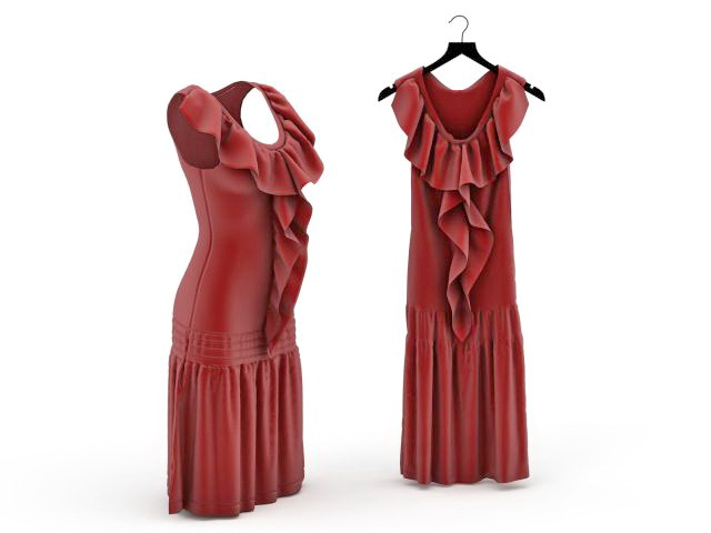 Party frock 3d rendering