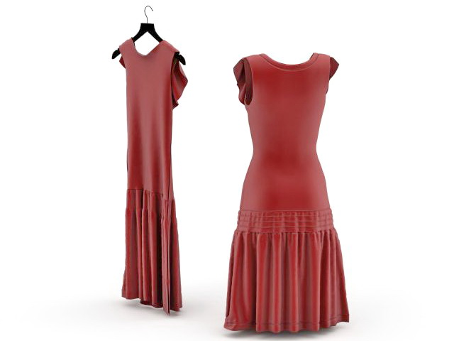 Party frock 3d rendering