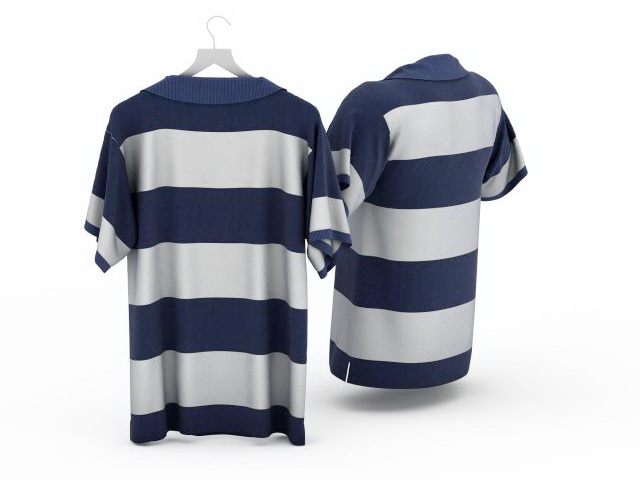 Striped T-Shirts 3d model 3ds Max files free download - CadNav