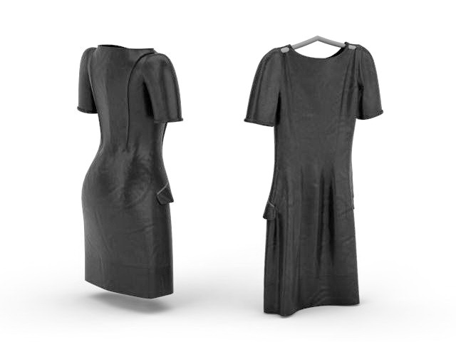 Little black dress 3d rendering