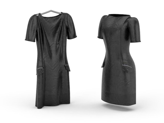 Little black dress 3d rendering