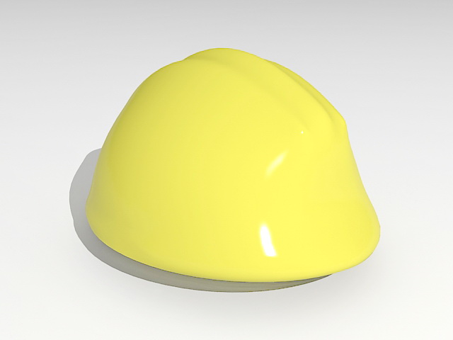 Yellow safety helmet 3d rendering