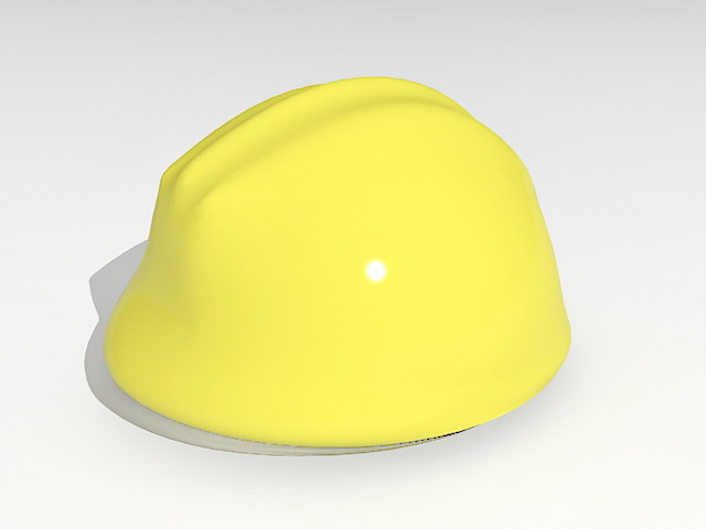Yellow safety helmet 3d rendering