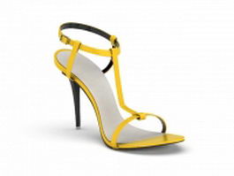 Spike heel sandal 3d model preview