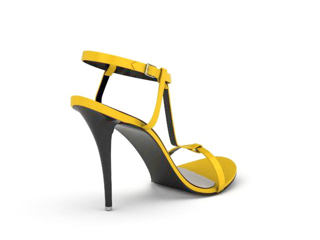 Spike heel sandal 3d rendering
