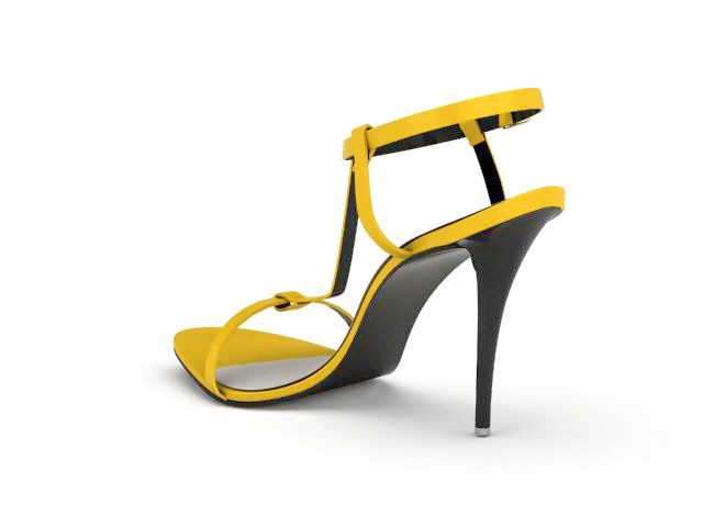 Spike heel sandal 3d rendering