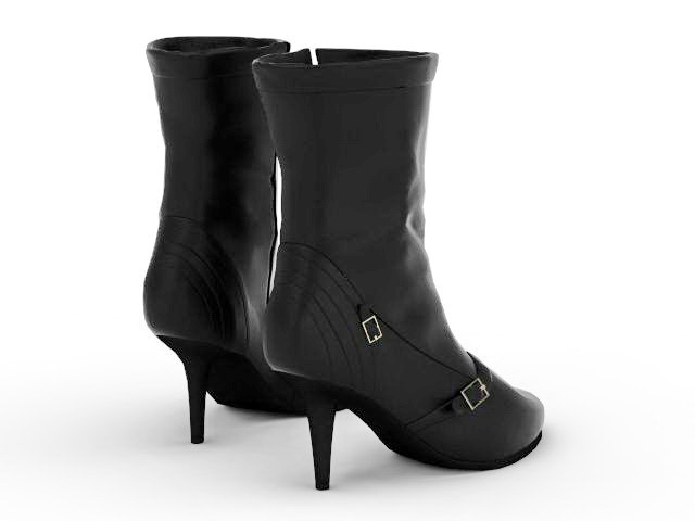 Slim heel boots 3d rendering