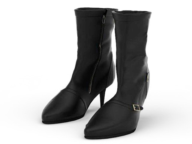 Slim heel boots 3d rendering