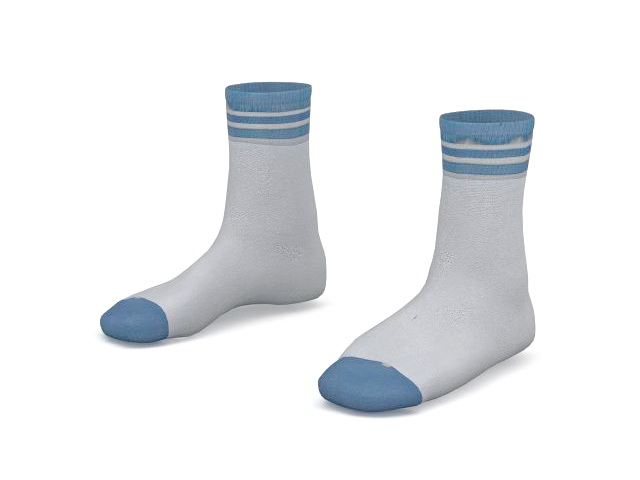 Ankle socks 3d rendering