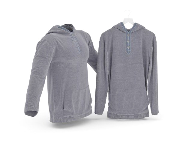 Hooded sweatshirt 3d model 3ds Max files free download - modeling 34303 ...