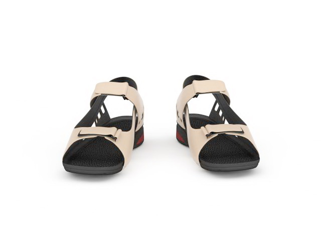 Summer sandals for men 3d rendering