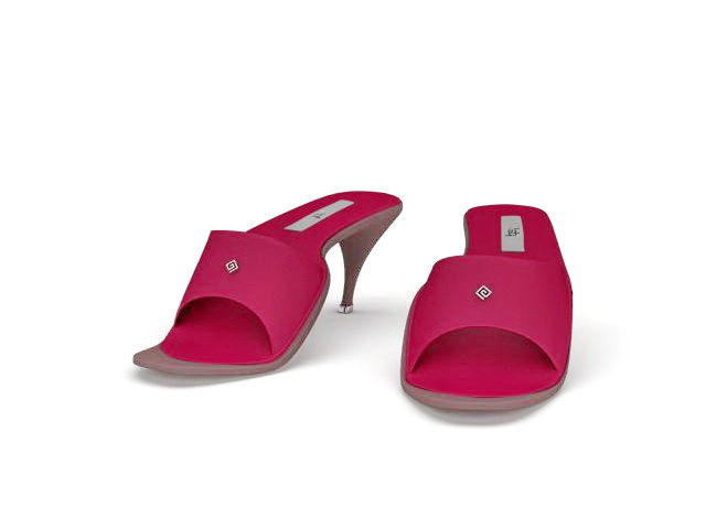 Sexy high heel slippers 3d rendering