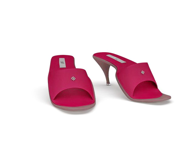 Sexy high heel slippers 3d rendering