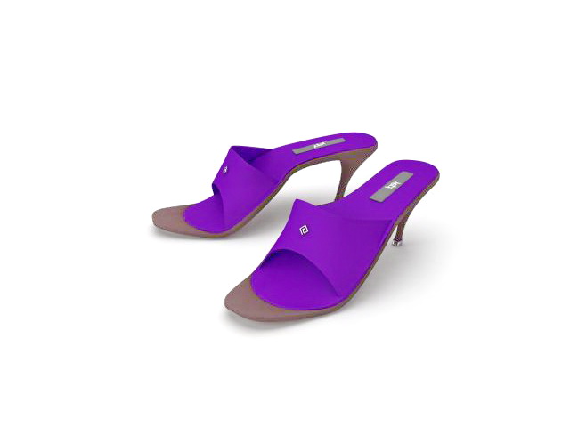 High heel slippers 3d rendering