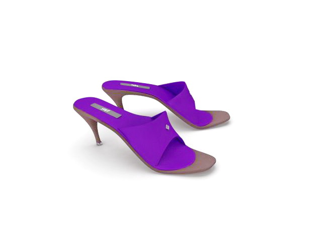 High heel slippers 3d rendering