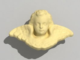 Bas-relief angel 3d model preview