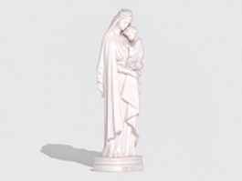 Sedes Sapientiae Statue 3d model preview