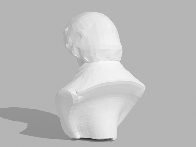 Beethoven statue 3d rendering