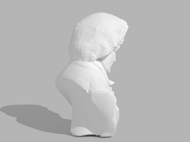 Beethoven statue 3d rendering
