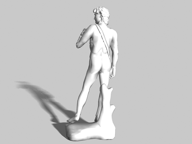 David statue 3d rendering