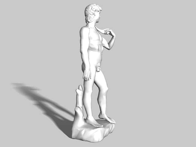 David statue 3d rendering