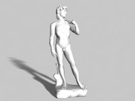 David statue 3d model preview