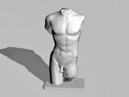 Male figure sculpture 3d preview