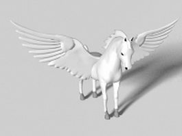 Pegasus statue 3d model preview