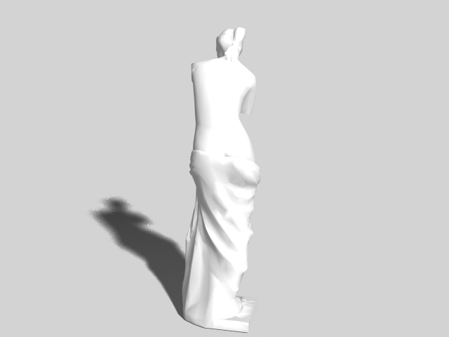 Venus garden statue 3d rendering