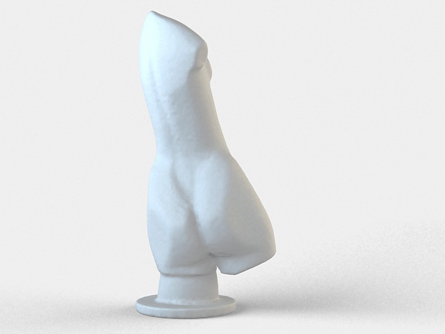 Female body statue 3d rendering