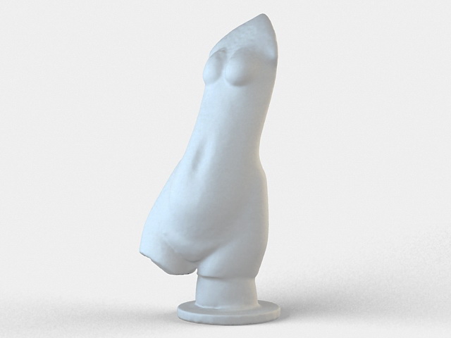 Female body statue 3d rendering