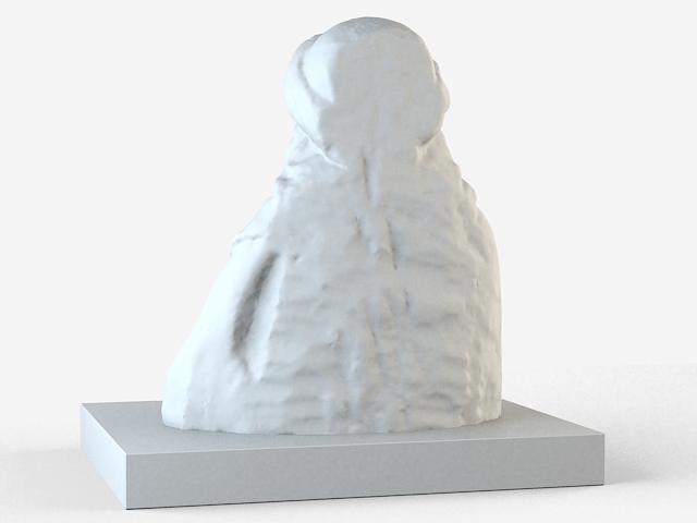 Roman bust statue 3d rendering