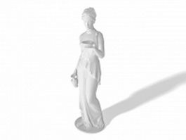 Ancient Greek woman statue 3d model preview