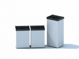 Indoor trash cans 3d preview