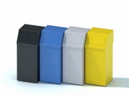 Recycle bin trash can 3d preview