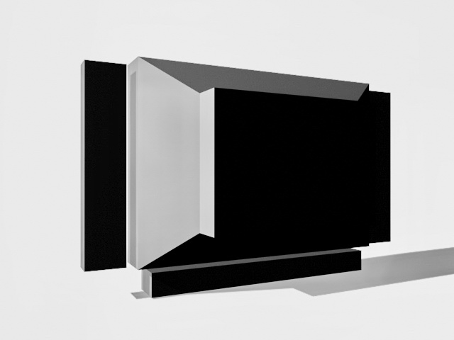 Flat-screen television 3d rendering