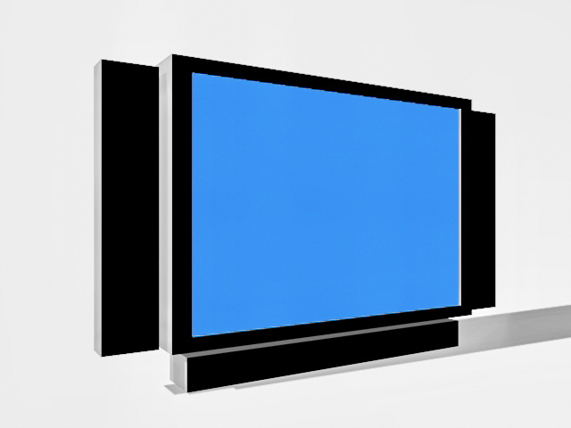 Flat-screen television 3d rendering