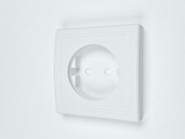 Electric wall socket 3d model preview