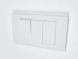 3-Way rocker light switch 3d model preview