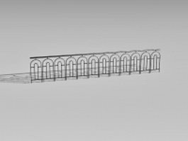 Ornamental guardrails 3d model preview