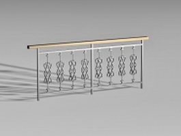 Deck railings 3d preview
