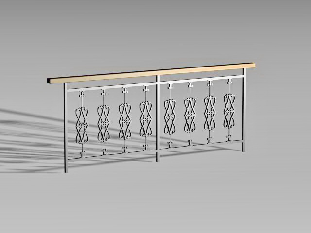 Deck railings 3d rendering