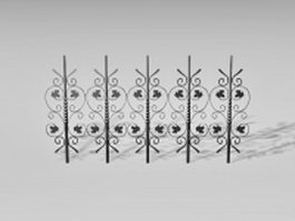 Decorative fence parts 3d preview