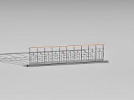 Metal deck handrail designs 3d model preview