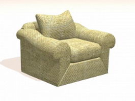 Fabric accent chair 3d preview