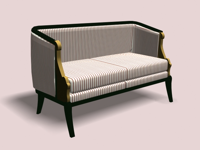 Vintage settee 3d rendering