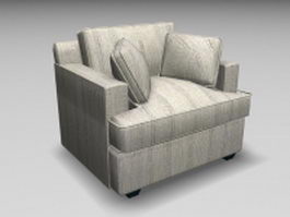 Single sofa chair 3d model preview