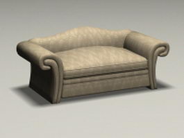 Vintage French loveseat 3d preview